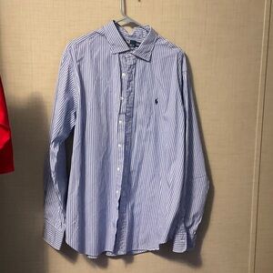 Polo Ralph Lauren Blue and White Striped Shirt